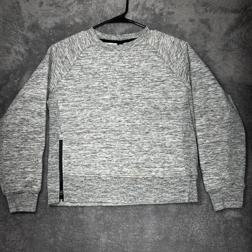 Etonic Women's‎ Sweatshirt XS Gray Long Sleeve Athletic Pullover with Side Zip